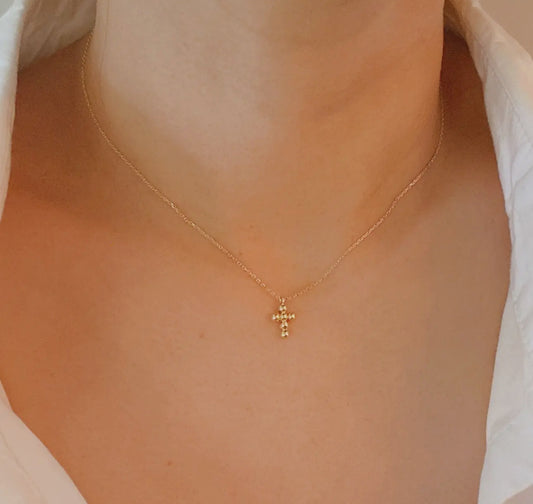 Mini Dot Cross
Pendant Necklace