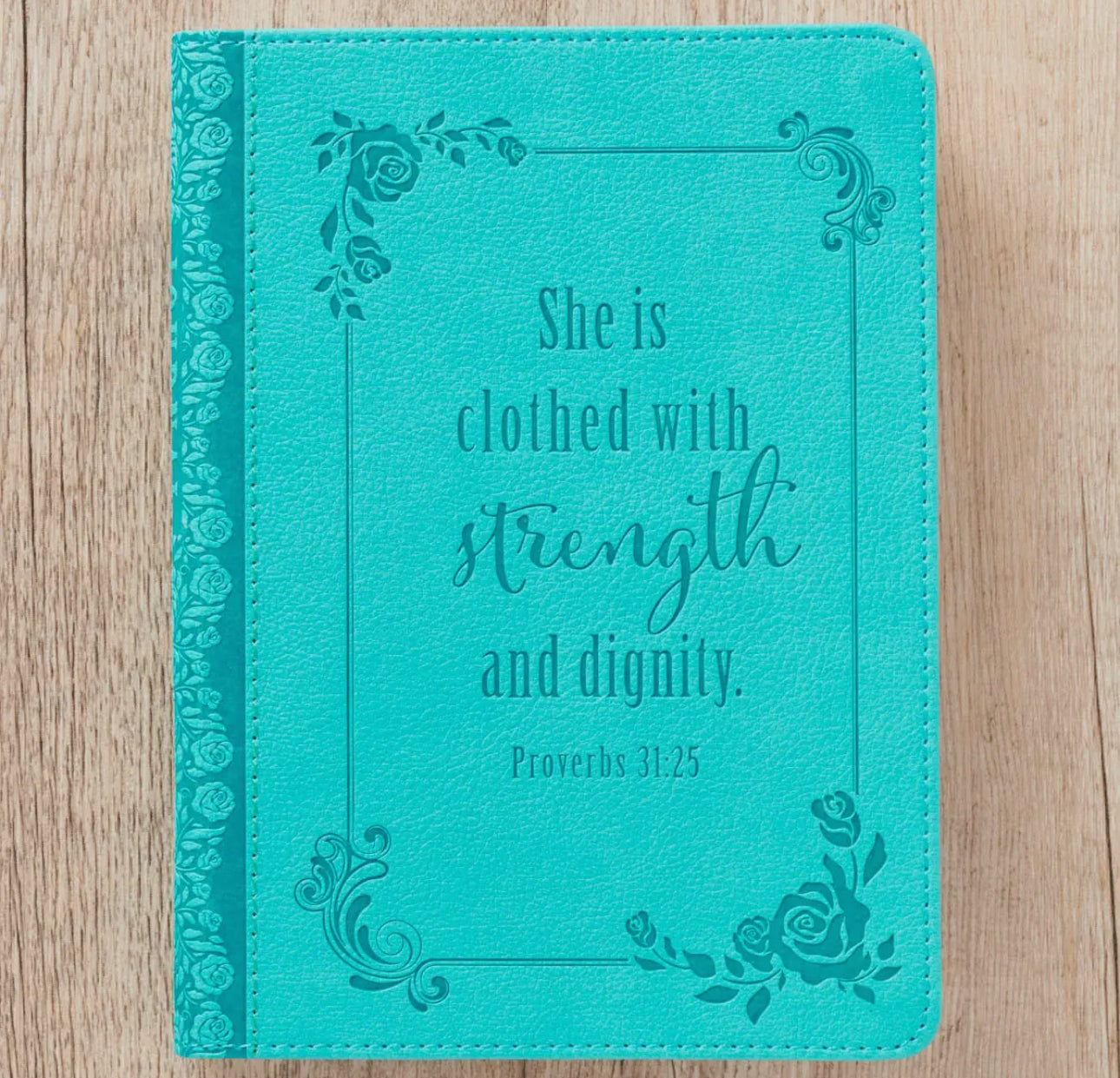 Journal Handy Teal Strength& Dignity Prov. 31:25