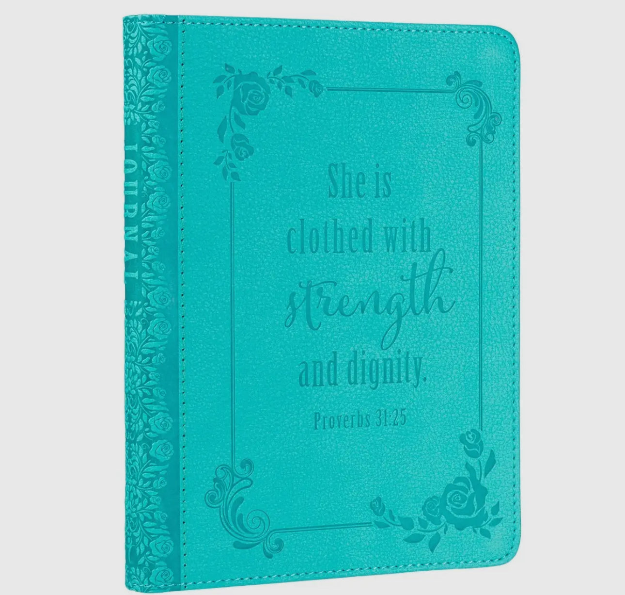 Journal Handy Teal Strength& Dignity Prov. 31:25