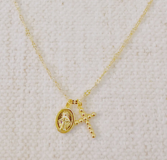 Cross and Saint Medallion
Charms